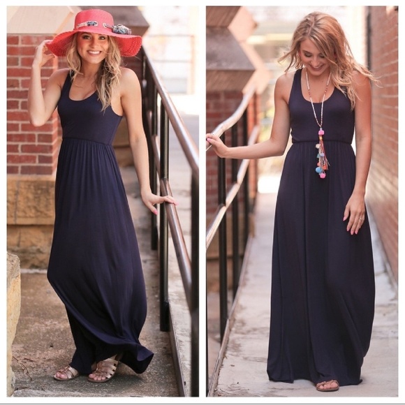 Infinity Raine Dresses & Skirts - Spring Clearance!!! Navy Maxi Dress